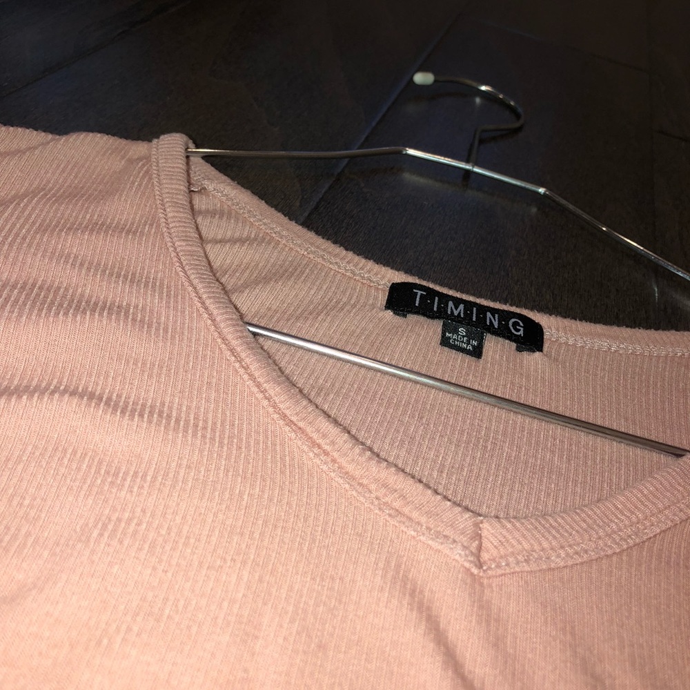 ribbed light pink top - Picture 4 of 4